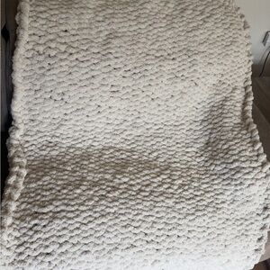Cozy Textured Chunky Handknit Blanket